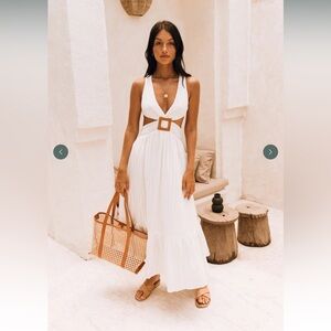 White Speak Your Word Fortunate One Maxi Dress